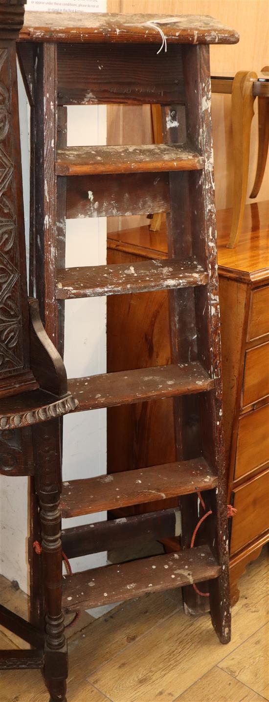 A vintage pine step ladder